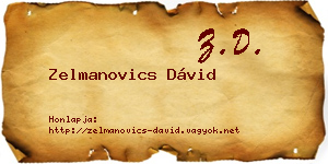 Zelmanovics Dávid névjegykártya